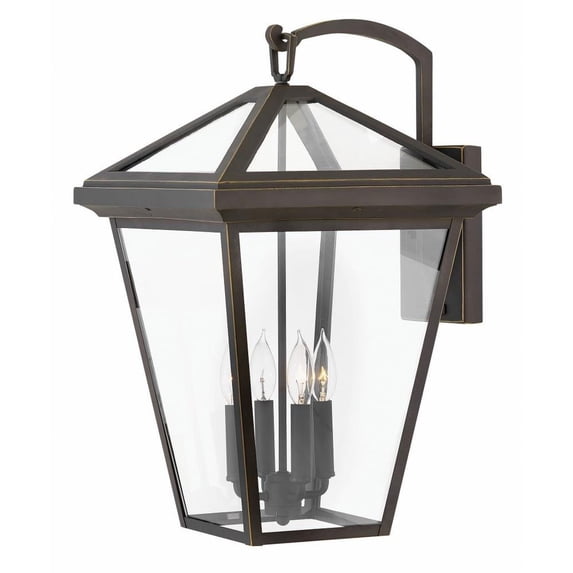 4 Light Extra Large Outdoor Wall Lantern in Traditional Style 14 inches Wide By 24 inches High-Oil Rubbed Bronze Finish-Led Lamping Type Bailey Street