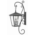 thumbnail image 1 of 4 Light Extra Large Outdoor Wall Lantern with Scroll in Traditional Style 16 inches Wide By 52 inches High-Aged Zinc Finish-Incandescent Lamping Type, 1 of 8