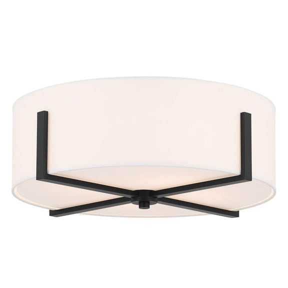 4 Light Flush Mount-8.25 inches Tall and 20 inches Wide-Black Finish Bailey Street Home 147-Bel-5016795
