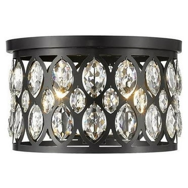 4 Light Flush Mount In Metropolitan Style 15.75 Inches Wide By 9.75 Inches High-Matte Black Finish Z-Lite 6010F15mb