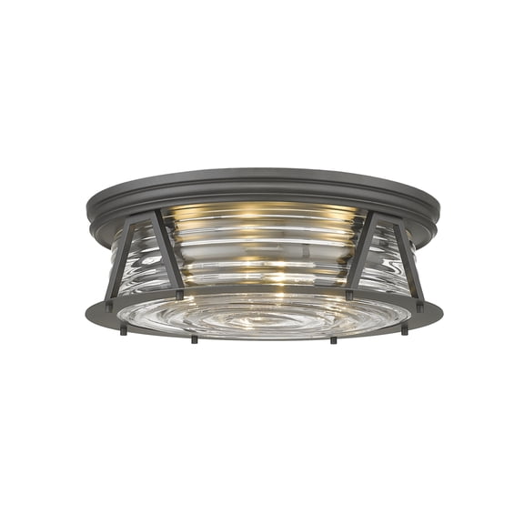 491F4-BRZ-Z-Lite-Cape Harbor - 4 Light Flush Mount In Transitional Style-6.5 Inches Tall and 20 Inches Wide-Bronze Finish