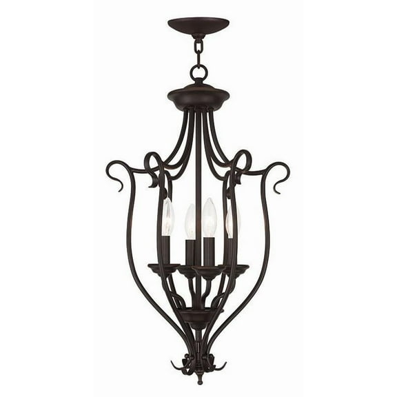 4 Light Foyer Chandelier in Traditional Style 15 inches Wide By 26.75 inches High Bailey Street Home 218-Bel-1764782