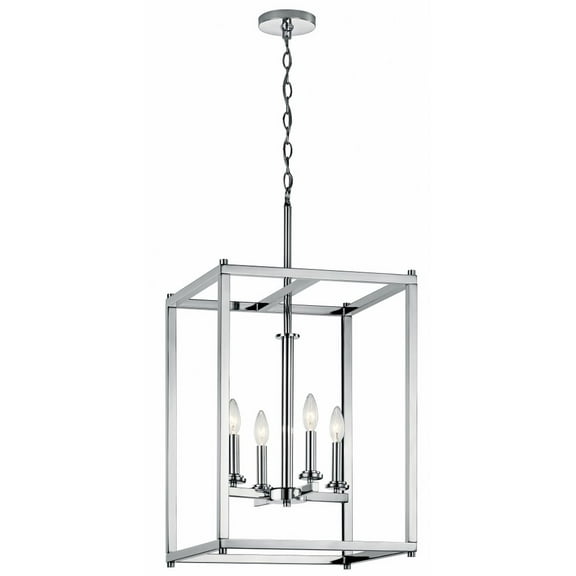43998CH Kichler Lighting Crosby - 4 light Foyer Pendant - with Contemporary inspirations - 31 inches tall by 16 inches wide-Chrome Finish