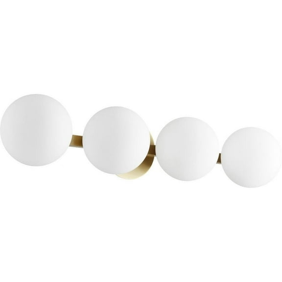 4 Light Globe Bathroom Light in Transitional Style 29.75 inches Wide By 6 inches High-Aged Brass Finish Bailey Street Home 183-Bel-3399988