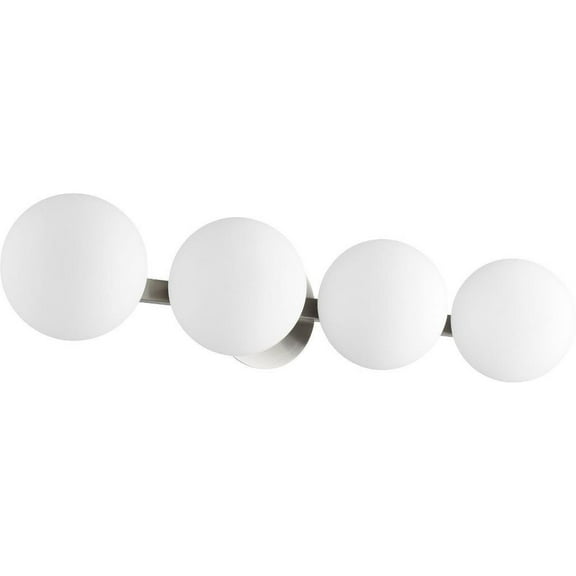 4 Light Globe Bathroom Light in Transitional Style 29.75 inches Wide By 6 inches High-Satin Nickel Finish Bailey Street Home 183-Bel-3399987