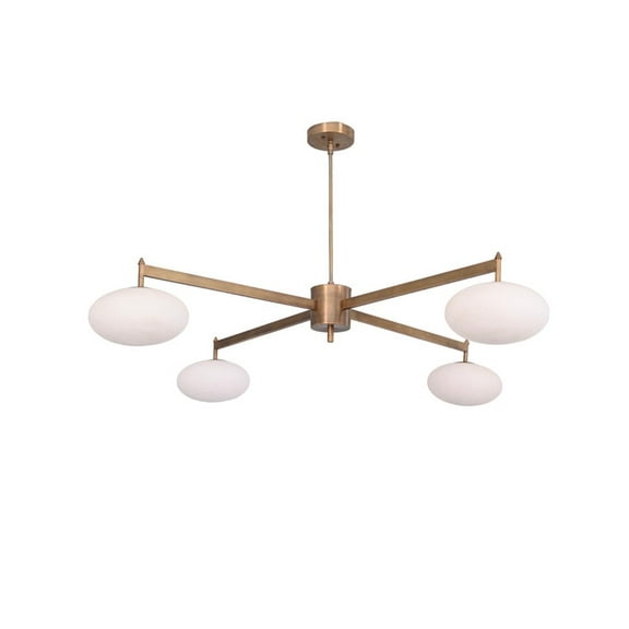 4 Light Globe Pendant Stilnovo Mid Century Brass Sputnik chandelier light Fixture