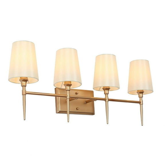 LNC 4-Light Gold Modern/Contemporary Vanity Light Bar