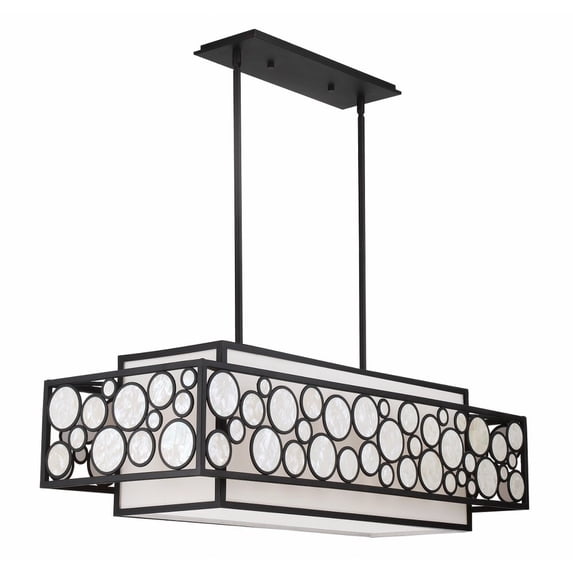 Minka Metropolitan - Mosaic - 4 Light Island In 12 Inches Tall and 42 Inches