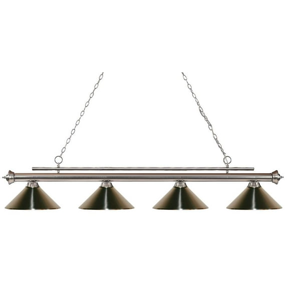 Z-Lite - Riviera - Four Light Island/Billiard Brushed Nickel Finish with