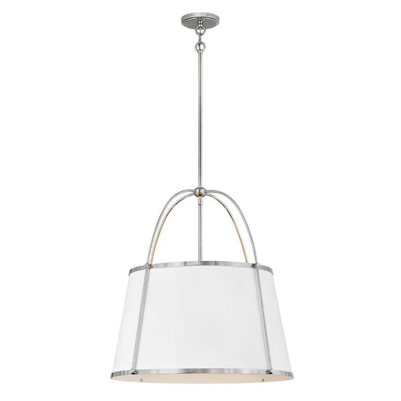 4 Light Large Pendant in Traditional-Transitional Style 24.5 inches Wide By 25.25 inches High-Polished Nickel Finish Bailey Street Home 81-Bel-4160056