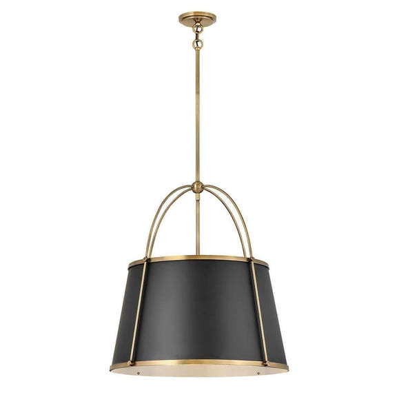 4 Light Large Pendant in Traditional-Transitional Style 24.5 inches Wide By 25.25 inches High-Warm Brass Finish Bailey Street Home 81-Bel-4160057