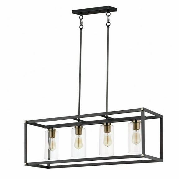 4 Light Linear Pendant Maxim Lighting 2644Bkab
