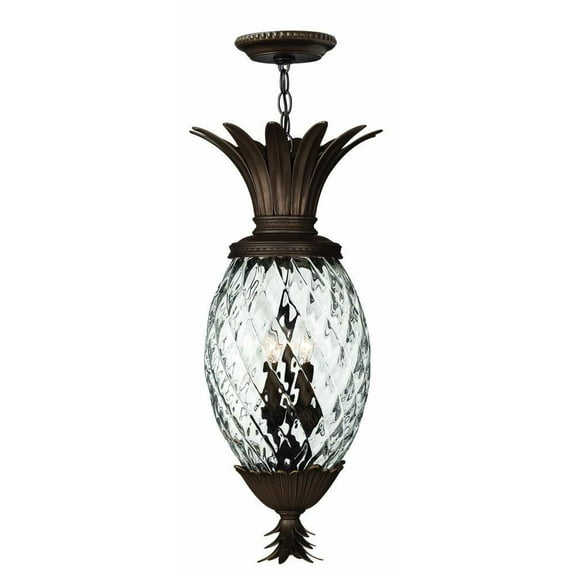 4 Light Medium Outdoor Hanging Lantern in Traditional-Glam Style 12.5 inches Wide By 28.5 inches High-Copper Bronze Finish-Incandescent Lamping Type