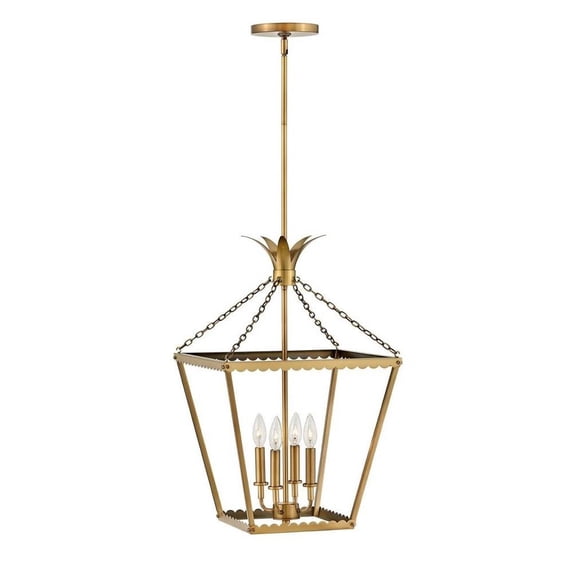 4 Light Medium Pendant-Heritage Brass Finish Bailey Street Home 81-Bel-4543909