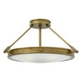 thumbnail image 1 of 4 Light Medium Semi-Flush Mount in Traditional-Mid-Century Modern Style 22 inches Wide By 11.5 inches High-Heritage Brass Finish-Incandescent Lamping, 1 of 9