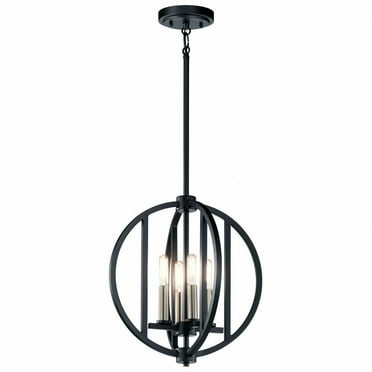 43642BK-Kichler Lighting-Samural - 4 Light Mini Chandelier - 14 Inches Wide     -Traditional Installation