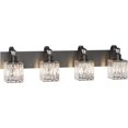 thumbnail image 1 of 4-Light Modern Crystal Bathroom Vanity Lights Black Bathroom Light Fixtures Crystal Vanity Shower Lights Over Mirror, Mirror Glass Crystal Bathroom Vanity Lighting Fixtures, 1 of 6