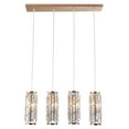 thumbnail image 1 of 4-Light Modern Crystal Pendant Light, Cylinder Chandelier Lamp Hanging Ceiling Light Fixture with Adjustable Chain for Kitchen Island Dinning Room Bedroom Gold, 1 of 8