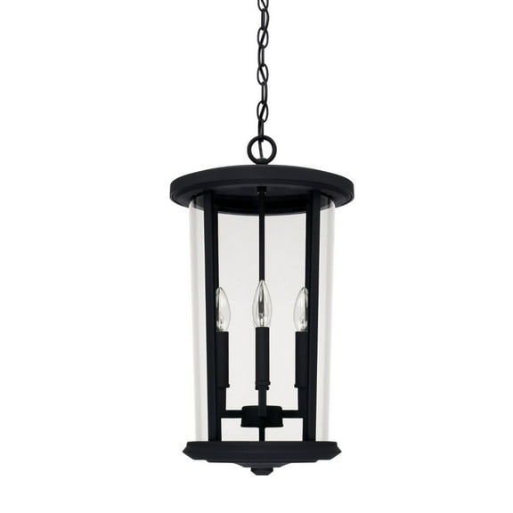 4 Light Outdoor Hanging Lantern In Transitional Style 12 High By 21.75 Wide Rain Or Shine Made For Coastal Environments-Black Finish Capital Lighting
