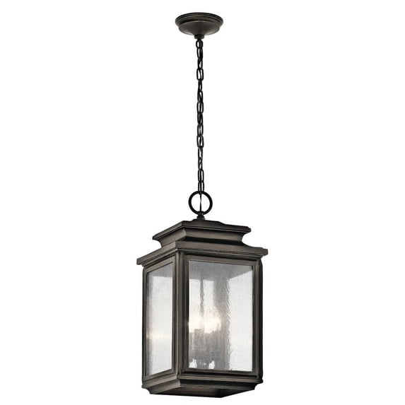 49505OZ Kichler Lighting Wiscombe Park - 4 light Outdoor Pendant - 23 inches tall by 11 inches wide-Olde Bronze Finish