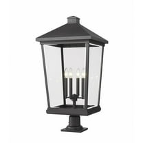 4 Light Outdoor Pier Mount Light In Transitional Style-33 Inches Tall And 16 Inches Wide Z-Lite 568Phxxlr-533Pm-Bk