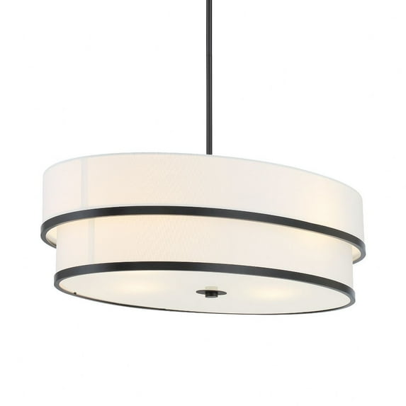 2448-66A-Minka Lavery-Cascade - 4 Light Oval Pendant-20.75 Inches Tall and 32 Inches Wide -Traditional Installation