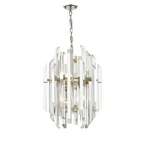 4 Light Pendant-12 Inches Tall And 19.75 Inches Wide-Polished Nickel Finish Z-Lite 345P20-Pn