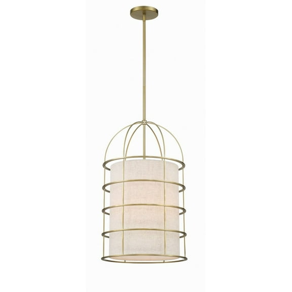 2154-695-Minka Lavery-Gateway Park - 4 Light Pendant-23.5 Inches Tall and 14 Inches Wide-Soft Brass Finish