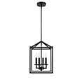 thumbnail image 1 of 4-Light Pendant Light Kithen Island Matte Black Ceiling Mount Light Fixture for for Bedroom, Dining Room, Living Room, Dining Table, Bars, 1 of 9