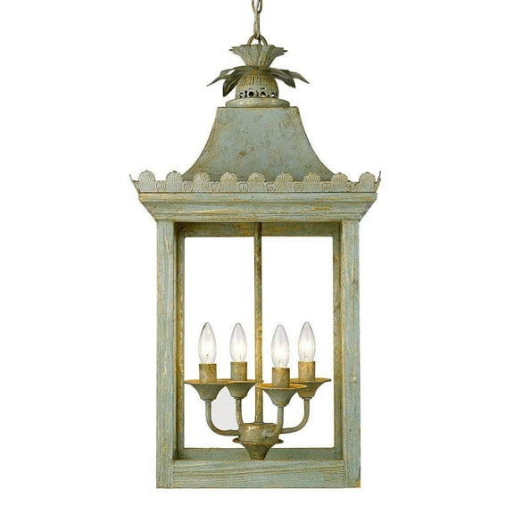 4 Light Pendant-Vintage Sage Finish Bailey Street Home 170-Bel-2942278