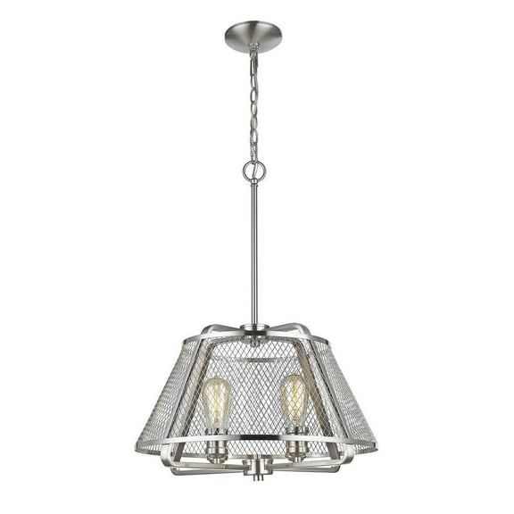 4 Light Pendant in Transitional Style 19 inches Wide By 26.5 inches High-Brushed Nickel Finish Bailey Street Home 372-Bel-2568336