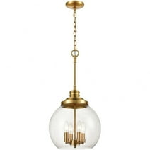 4 Light Pendant in Transitional Style 25 inches Tall and 13 inches Wide-Burnished Brass Finish Bailey Street Home 2499-Bel-3826645