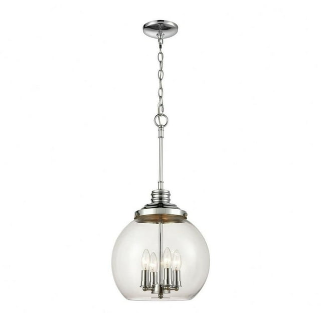 4 Light Pendant in Transitional Style 25 inches Tall and 13 inches Wide-Polished Chrome Finish Bailey Street Home 2499-Bel-3826644