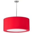 thumbnail image 1 of 4 Light Pendant with Red Lycra Shade and Diffuser, 1 of 1