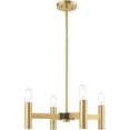 thumbnail image 1 of 4 Light Satin Brass Mini Chandelier with Steel base material, 1 of 5
