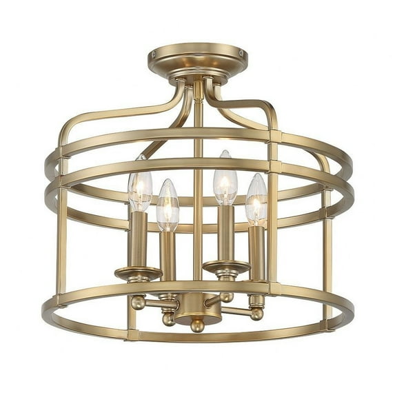 4 Light Semi-Flush Mount 14.5 Inches Tall By 16 Inches Wide Minka Lavery 1094-740