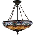 thumbnail image 1 of 4 Light Tiffany Bowl Pendant Chandelier Tiffany Lighting Bailey Street Home 71-Bel-619872, 1 of 4