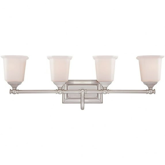 NL8604BN Quoizel Lighting Nicholas 4 Light Transitional Bath Vanity - 10 Inches high-Brushed Nickel Finish