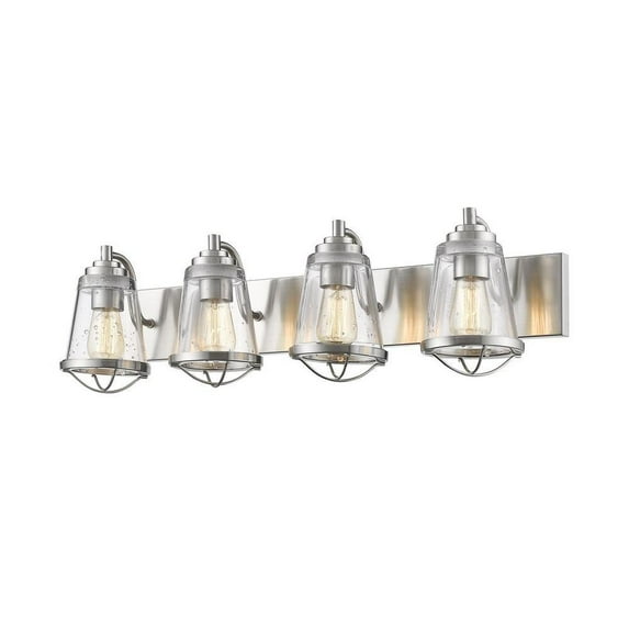 4 Light Vanity Light Fixture in Contemporary Style 32 inches Wide By 8.88 inches High-Brushed Nickel Finish Bailey Street Home 372-Bel-2334138