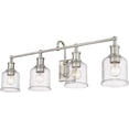 thumbnail image 1 of 4 Light Vanity Light Fixture in Transitional Style-12.25 inches Tall and 32 inches Wide-Brushed Nickel Finish Bailey Street Home 372-Bel-4652175, 1 of 1