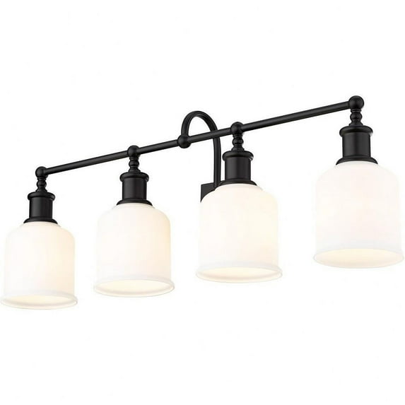 4 Light Vanity Light Fixture in Transitional Style-12.25 inches Tall and 32 inches Wide-Matte Black Finish Bailey Street Home 372-Bel-4652174