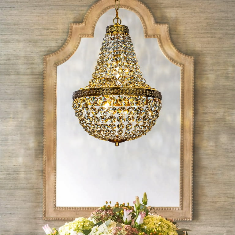Crystal basket chandelier top