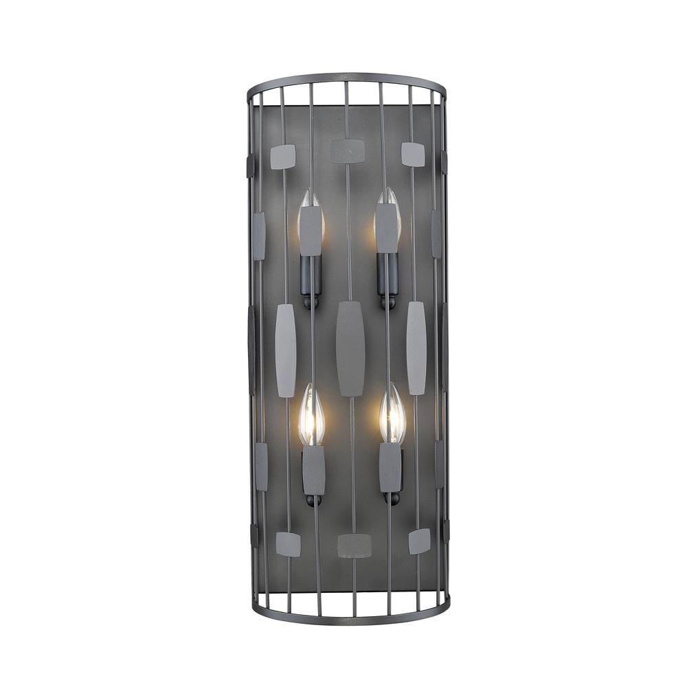 Bronze 24" Mid-Mod Two-Tier Wall Sconce