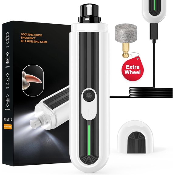 4-Lights , Easy Quick Locate Trimmers, for Puppy Paw Toenails or Pets from Small, Medium to Large, with Travel Lock, Whisper Quiet, 3 Speeds