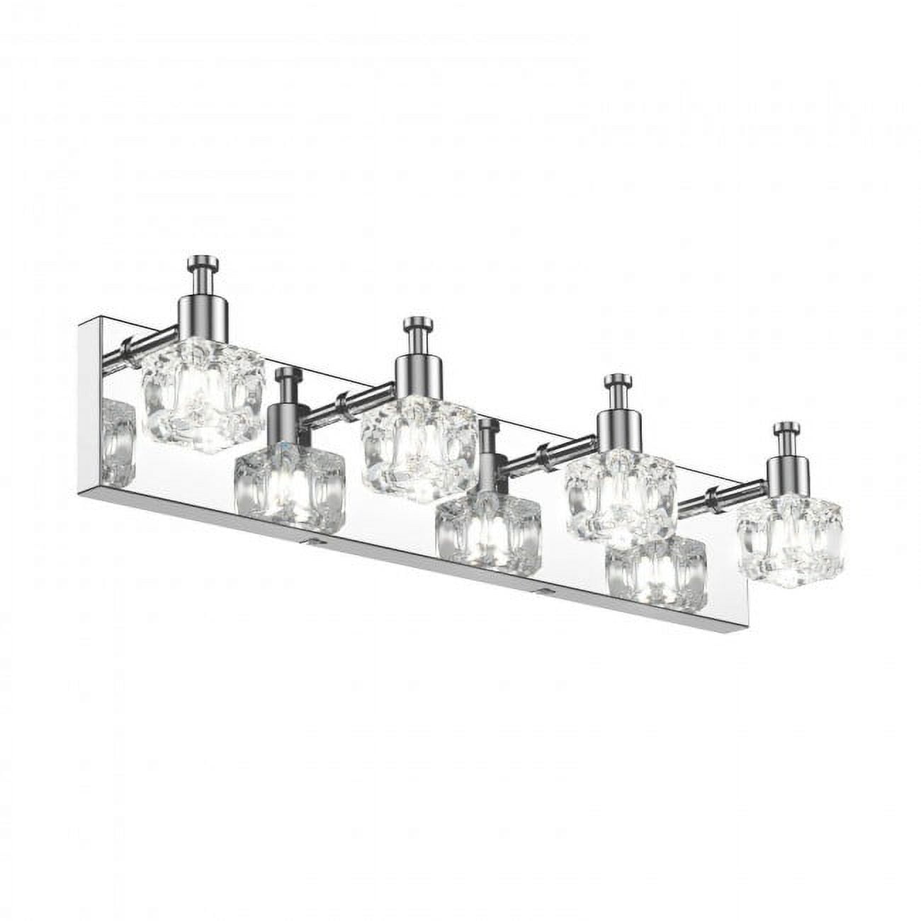 4Lights Modern Bathroom Vanity Light Crystal Wall Sconce Bathroom