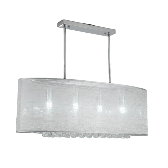 4-Lights Modern Raindrop Crystal Chandeliers for Dining Room