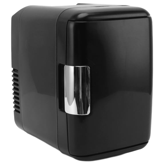 4 Liter / 6 Can Beverage Refrigerator, Mini Car Fridge With Removable Partition, Cosmetic Fridge For Skincare, Medications, Drinks And Breast Milk, Home And Travel, Black