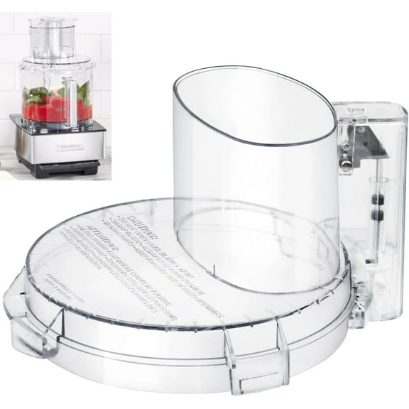 4 Locking Tabs DFP-14NWBCT1 Replacement Clear Food Processor Work Bowl Cover, Compatible with Cuisinart Tritan food Processor Only fits Bowl DLC-005AGTXT1,Fits Model DFP-14, DFP-14BCN, DFP-14BCHN