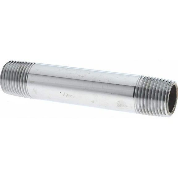4" Long, 1/2" Pipe Threaded Brass Pipe Nipple