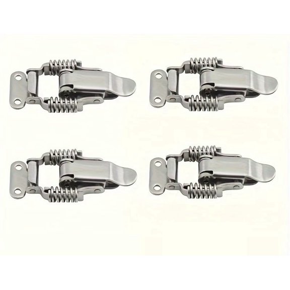 4 Long Hook Spring Latches - Durable Locking Clasps for Secure Box Lids